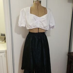 WOMEN'S Steampunk Gothic Victorian 2 pc skirt and top new w tags 2xl